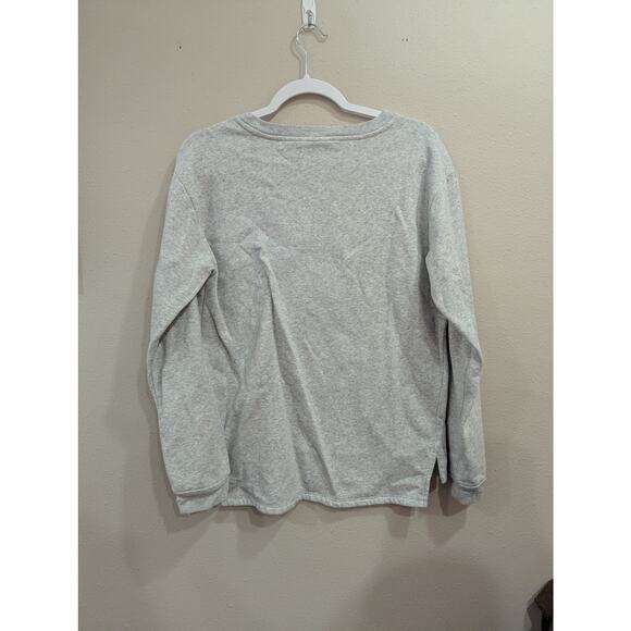 Women's heather gray sweatshirt w/Minnie Mouse embroidery size Large - Picture 5 of 11